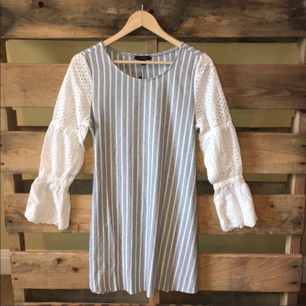 Heathers Gray Eyelet Dress - Picture 5 of 6
